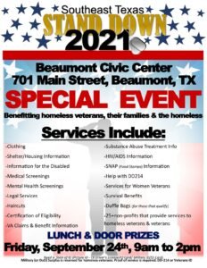 9-24-21 Southeast Texas Stand Down 2021 Beaumont Flyer