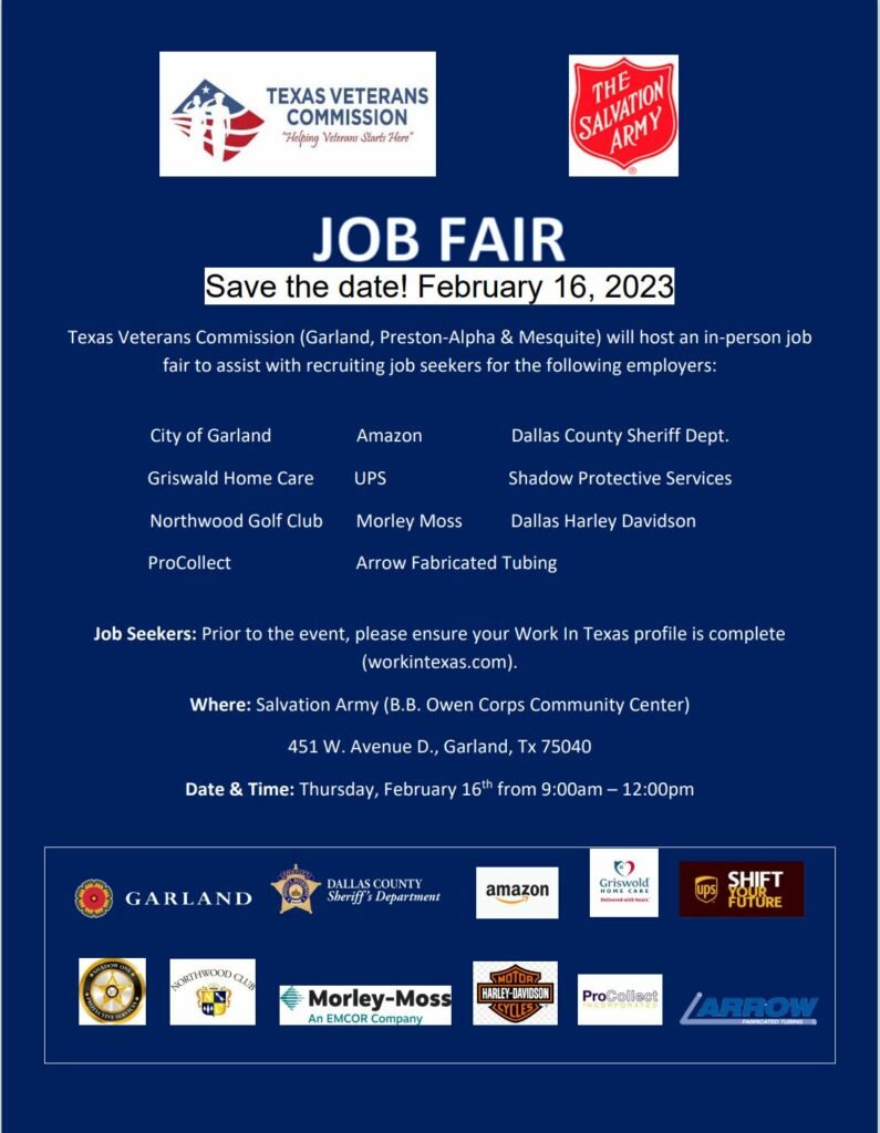 Garland Job Fair flyer
