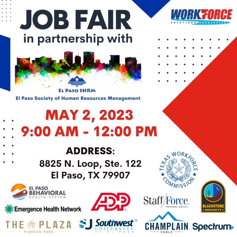 Workforce Solutions Borderplex & El Paso SHRM Job Fair Texas