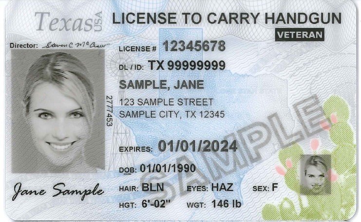 texas handgun license sample