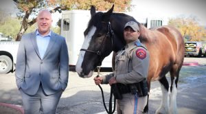 Photo of Posey with DPS horse patrol