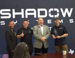 TVC Chuck Wright presents Veteran Employer award to Shadow Systems